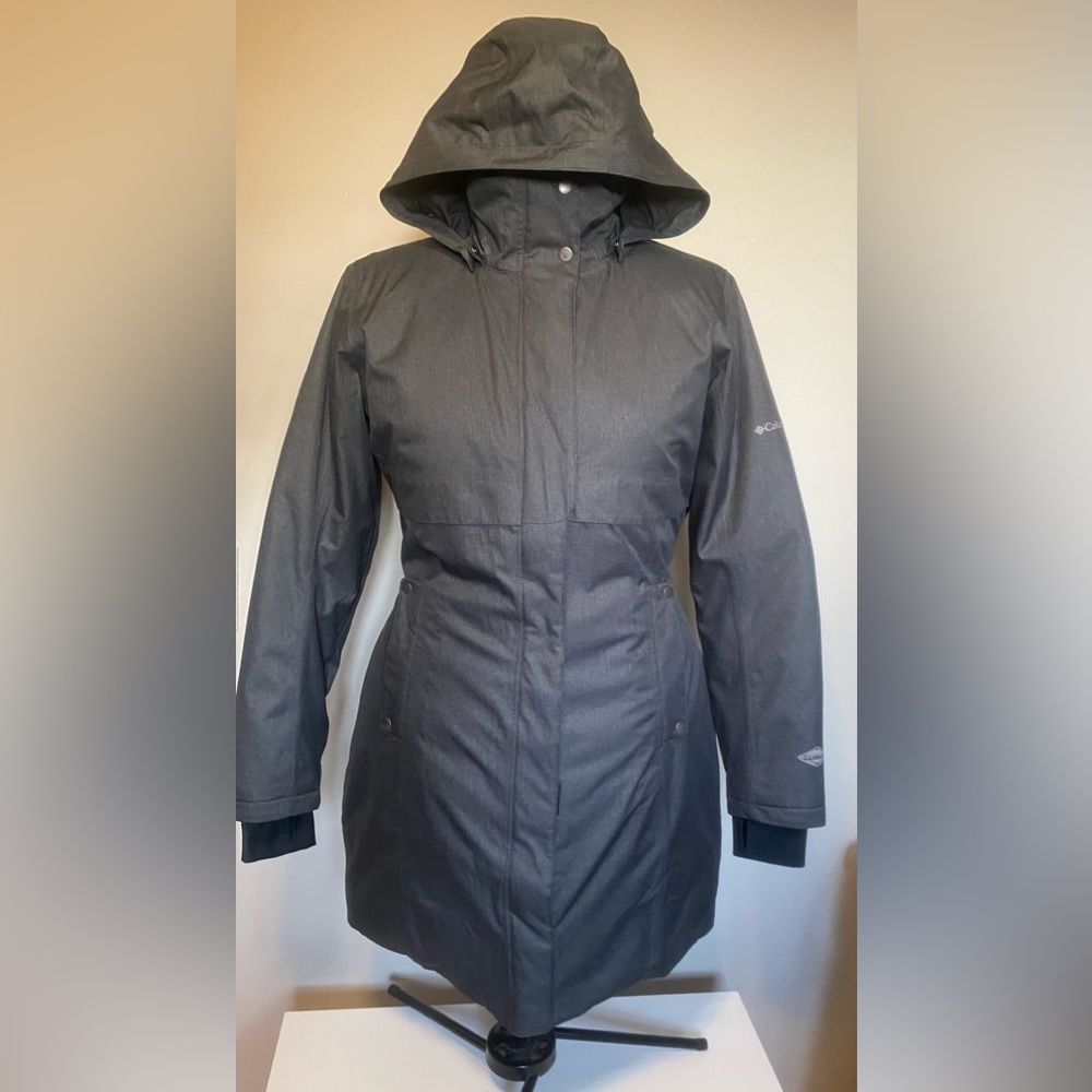 Columbia Women's Long Insulated Parka — Gray-Green — XL